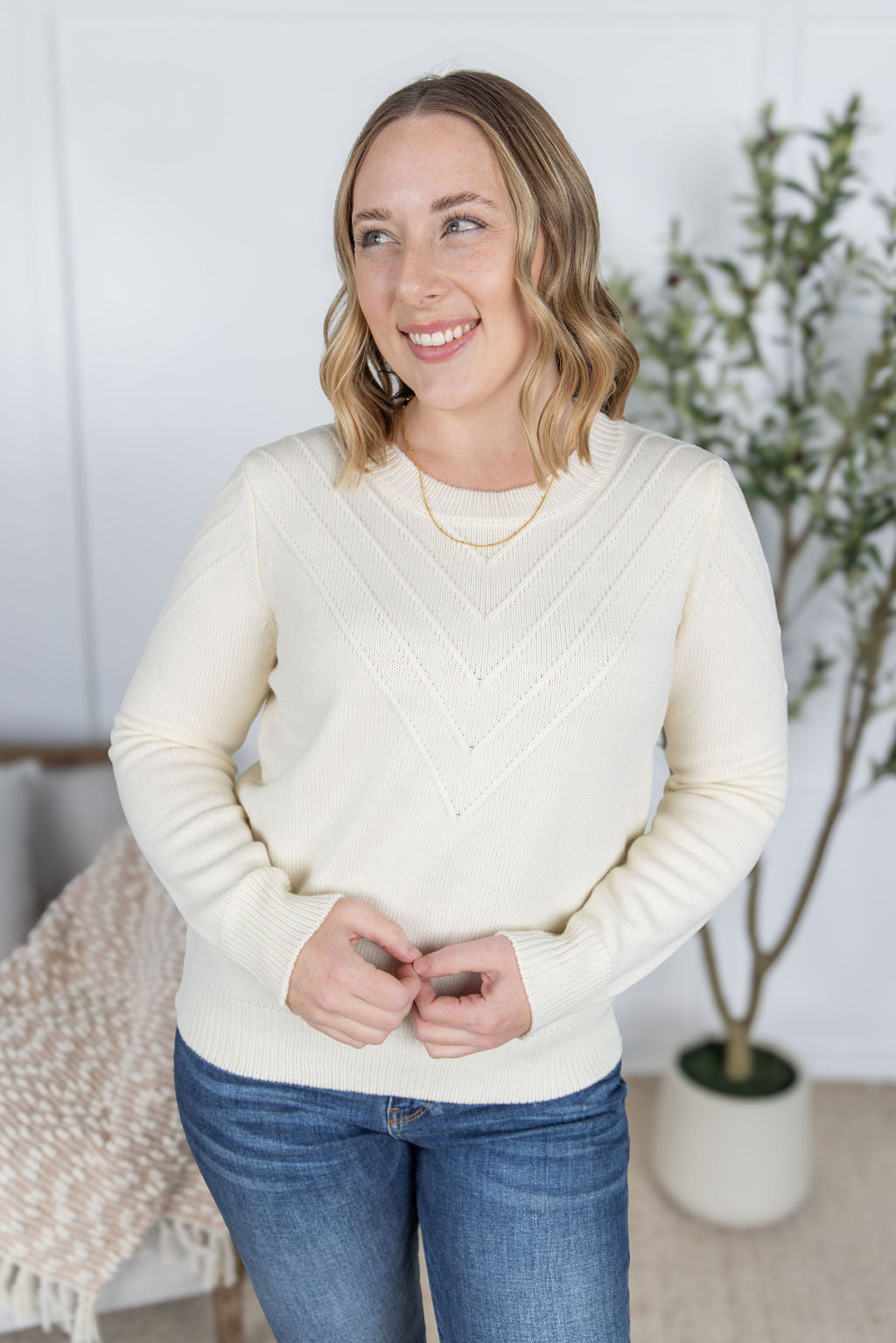 Evelyn Sweater - Ivory